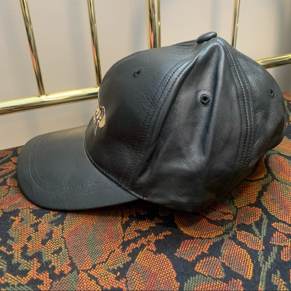 Leather Embroidered Baseball Hat - Picture 3 of 9